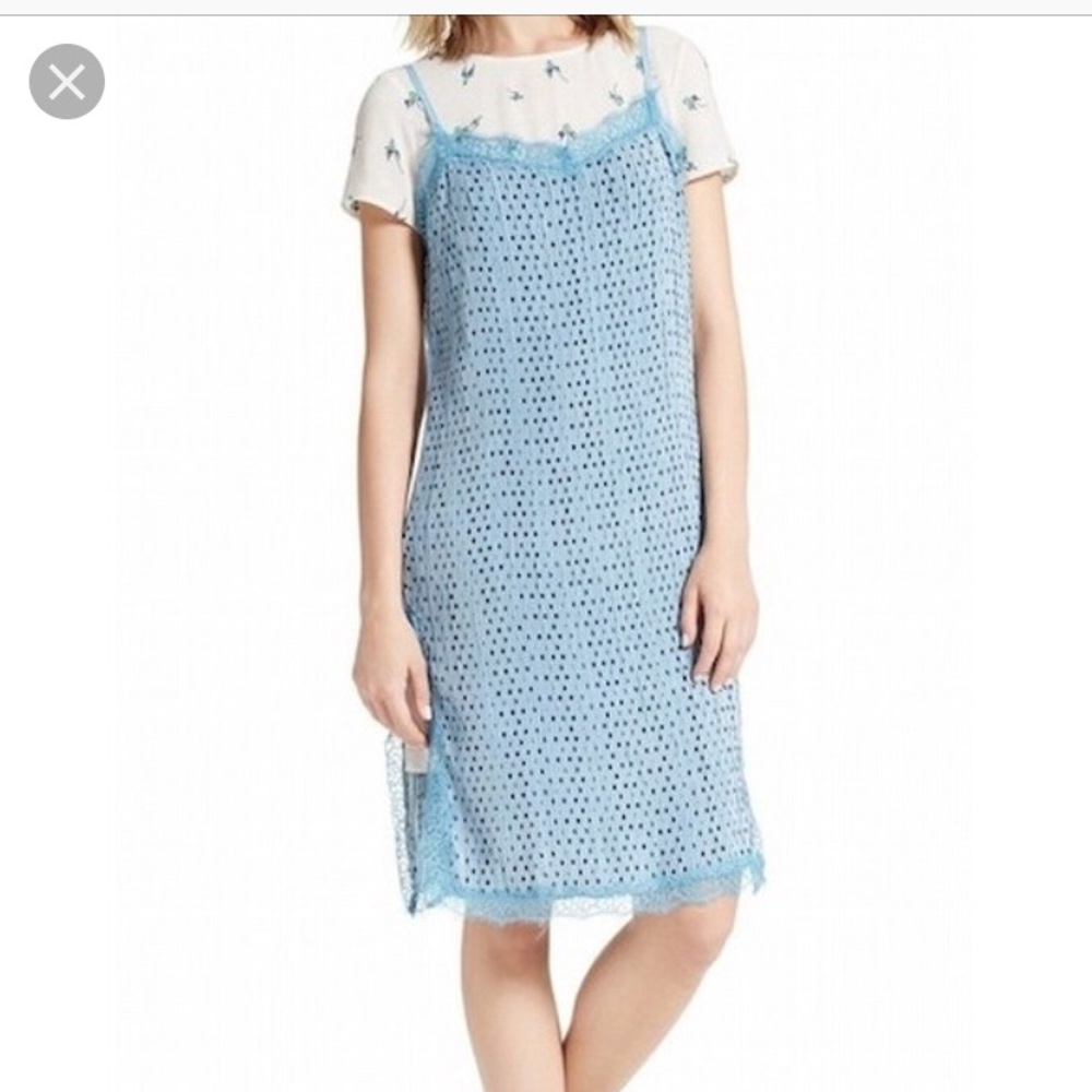 NWT blue&white floral FREE PEOPLE dress